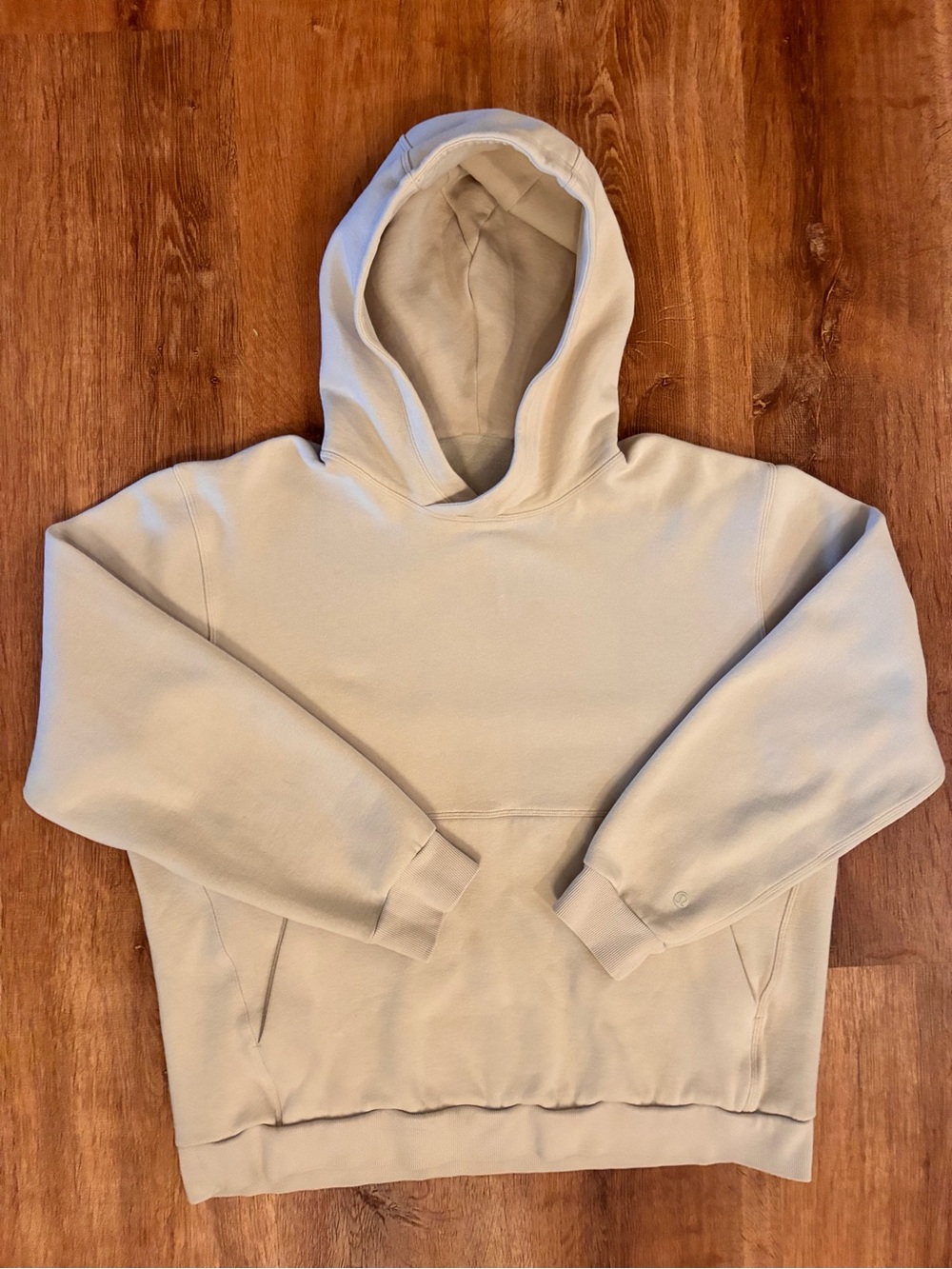 Lululemon Steady State Hoodie Mens Large LM3ERZS Cream Lt Tan Sweatshirt Active